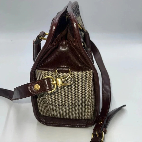MC‎ Marc Chantal Shoulder Crossbody Handbag Brown & Beige Tartan Purse - Picture 5 of 10
